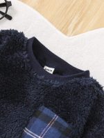 Shein Kids Plaid Pocket Pullover - Image 3