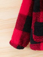 Shein kids Buffalo Plaid Hooded Jacket - Image 4