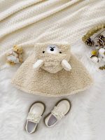 Shein kids Ears Teddy Hooded Cape - Image 2