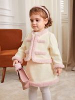 Shein Baby Girls' Plush Coat & Skirt Set - Image 3