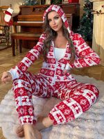 SHEIN Christmas Printed Jumpsuit Nightwear - Image 3