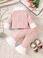 SHEIN Girl Fluffy Collar Autumn Set - Image 2