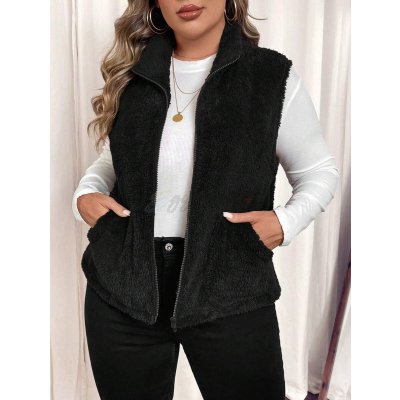 SHEIN Clasi Fleece Vest Jacket