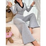 Rib Knit Lace Patchwork Long