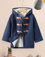 Shein Thick Wool Horn Button Coat