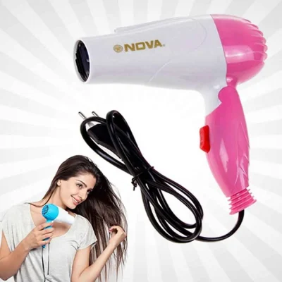 Mini Foldable Hair Dryer Pink