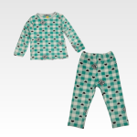 Kids Pajama Velvet Flower Printed - Image 3