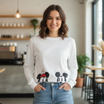 Disney Mickey Minnie Long Sleeve T Shirt