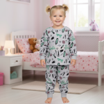 Kids Pajama Velvet Makeup Printed
