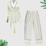 Pajama Set Silk Long Sleeve - Image 2