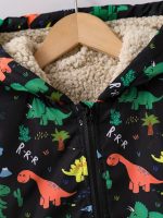 Shein Boy Dinosaur Print Teddy Sweater - Image 3