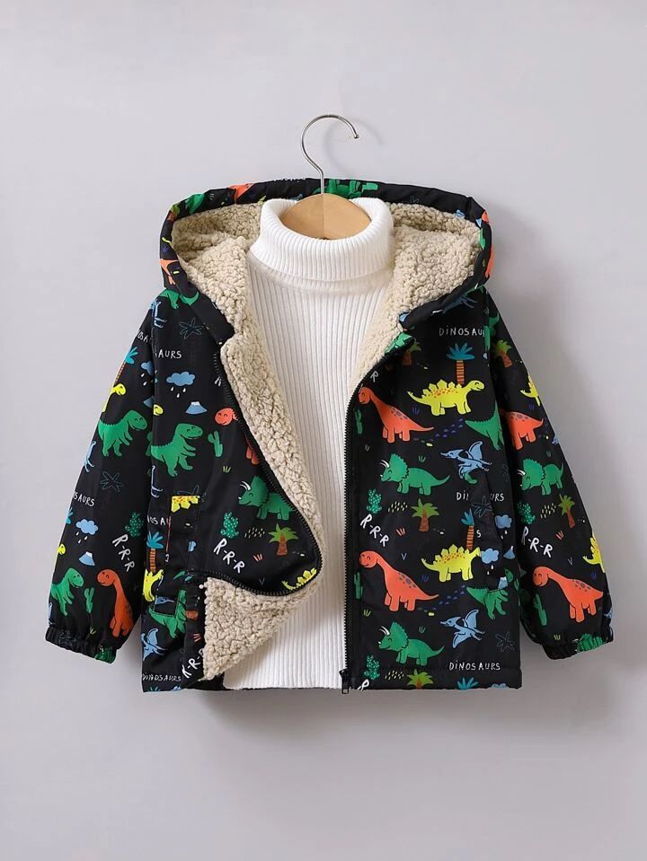 WhatsApp Image 2025-01-09 at 4.08.53 PM Shein Boy Dinosaur Print Teddy Sweater - Image 1