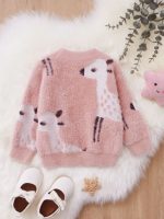 Shein Baby Cartoon Fluffy Knit Sweater