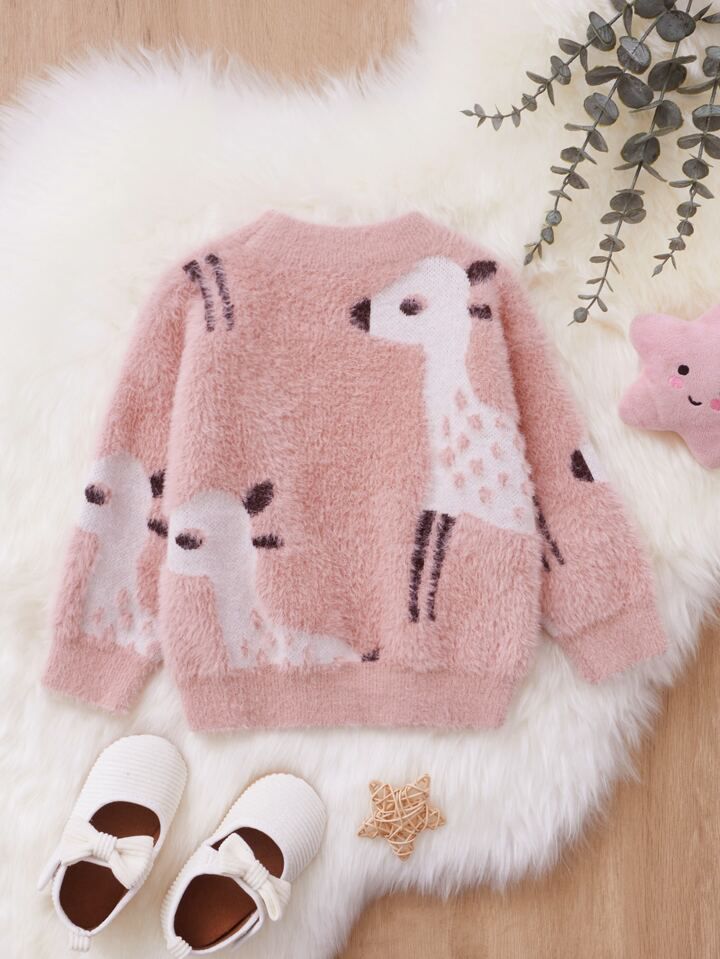 WhatsApp Image 2025-01-09 at 7.00.28 PM Shein Baby Cartoon Fluffy Knit Sweater - Image 1