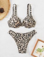 SHEIN Leopard Print Ruched Bikini - Image 2