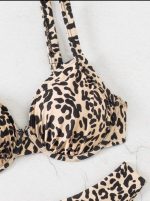 SHEIN Leopard Print Ruched Bikini - Image 4