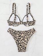 SHEIN Leopard Print Ruched Bikini - Image 5
