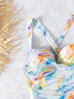Shein Marble Print Push Up Swimsuit - Image 5