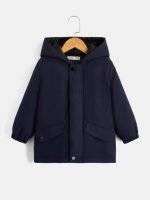 Boy Flap Detail Hooded Coat