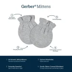 Gerber 3-Pack Baby No Scratch Mittens - Image 2
