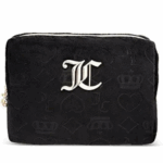 Juicy Couture Women's Cosmetics Bag - Travel Makeup and Toiletries Clutch Wedge Pouch, Black - Image 5