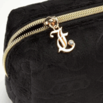 Juicy Couture Women's Cosmetics Bag - Travel Makeup and Toiletries Clutch Wedge Pouch, Black - Image 6