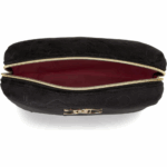 Juicy Couture Women's Cosmetics Bag - Travel Makeup and Toiletries Clutch Wedge Pouch, Black - Image 2