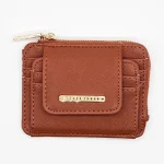 Steve Madden Brown Card Case Wallet, Mauve.
