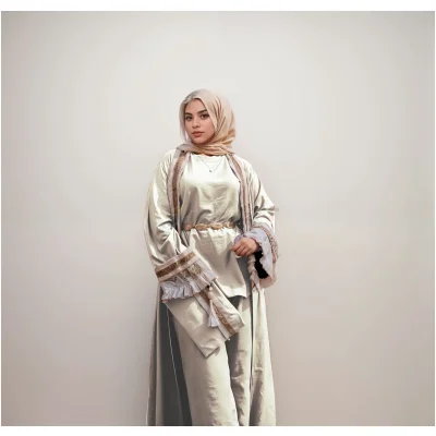 Kaftan Hamsat Beige Set