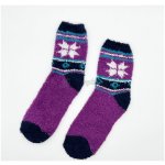 cozy and fluffy purple socks for women
