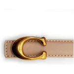 Coach Chic and Versatile light Beige Belt for Women - Image 4