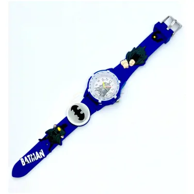 Disco Light Superhero Cartoon Printed Strap Kids (Age:3-10 Years) Analog Watch - For Boys & Girls RBT-BAT-X
