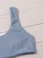 Solid Rib Bikini Set Summer Beach - Image 2