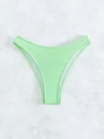SHEIN Swim Summer Beach Plain High Cut Bikini Bottom only - Image 2