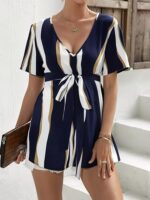 Striped V-Neck Maternity Top