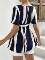 Striped V-Neck Maternity Top - Image 2
