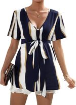 Striped V-Neck Maternity Top - Image 3