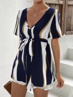 Striped V-Neck Maternity Top - Image 4