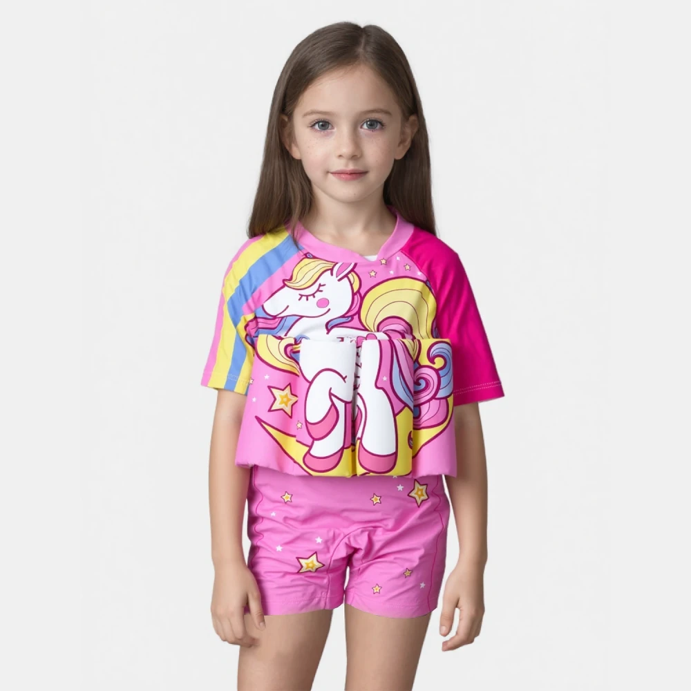 jyfgy75658trsgssdfhfhd Unicorn Magic Kids Swim Suit - Image 1