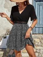 Women's Solid Color Casual Dress - Image 2