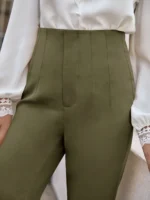 SHEIN Frenchy Solid High Waist Cropped Pants - Image 3