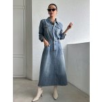 DAZY Denim Flap Pocket Dress