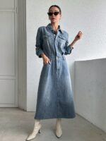 DAZY Denim Flap Pocket Dress