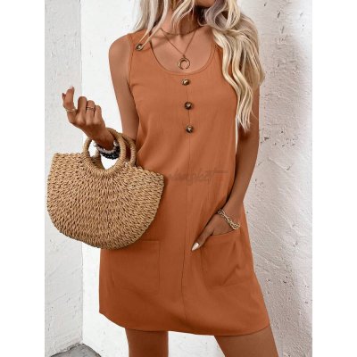 SHEIN Simple Sleeveless Dress