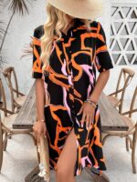 SHEIN Women’s Summer Printed Shirt Dress