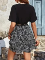 Women's Solid Color Casual Dress - Image 3