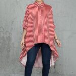 SHEIN Women’s Oversized Striped Shirt