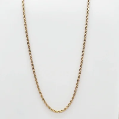 NEFERU Rope Chain Necklace – Gold Stainless Steel
