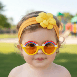 Rainbow glasses and bow