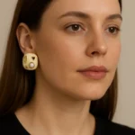 NEFERU Pearl & Gemstone Designer Earrings
